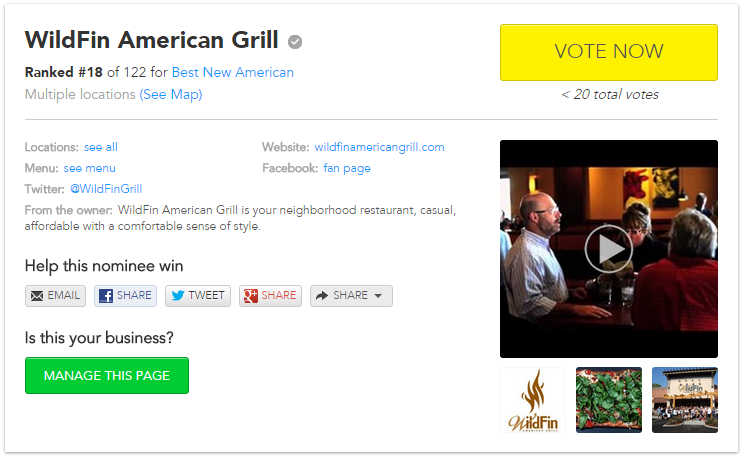 Wildfin American Grill - 2015 best new american of western washington