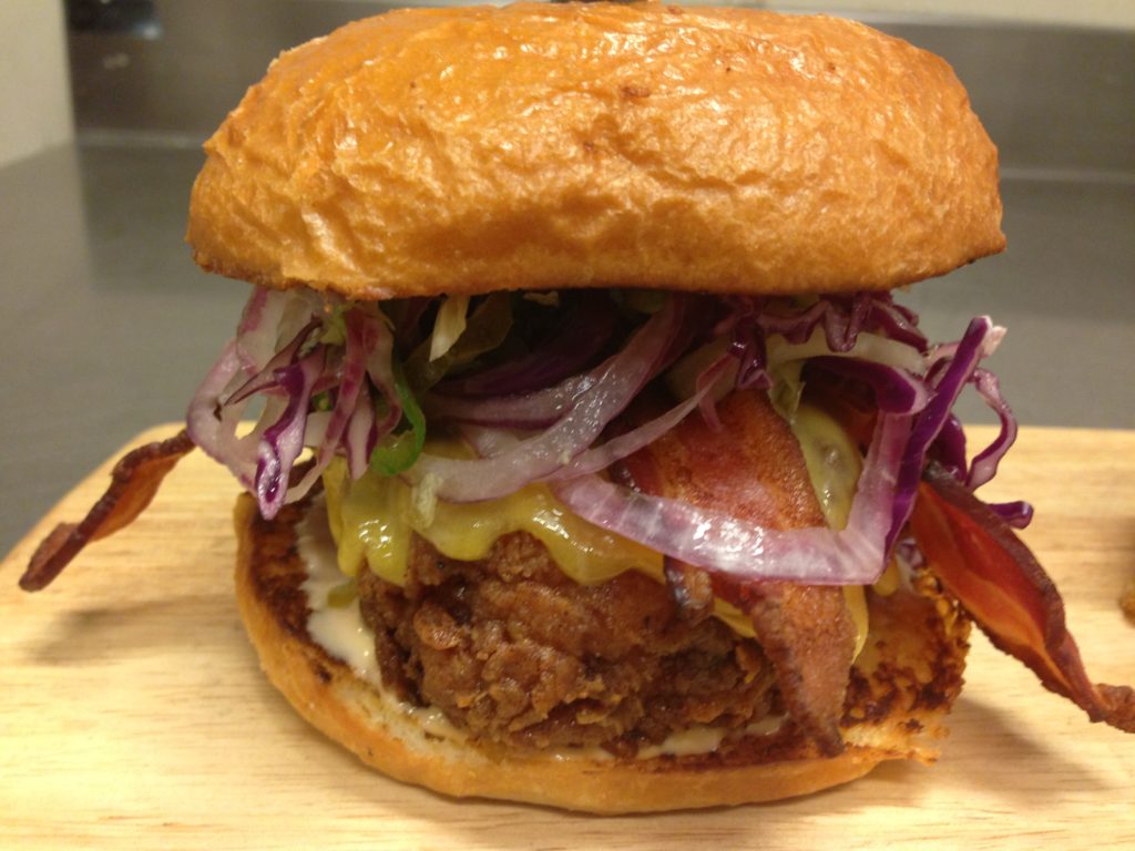 Double Dipped Fried Chicken Sandwich with Honey