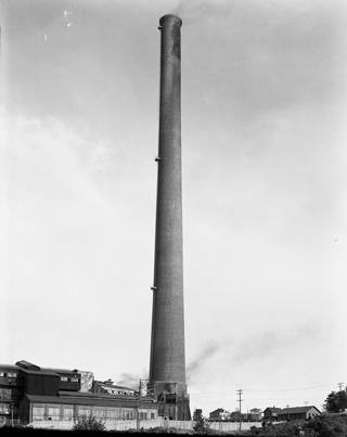 American Smelting and Refining Co. smokestack/photo courtesy: Richards Studio Collection